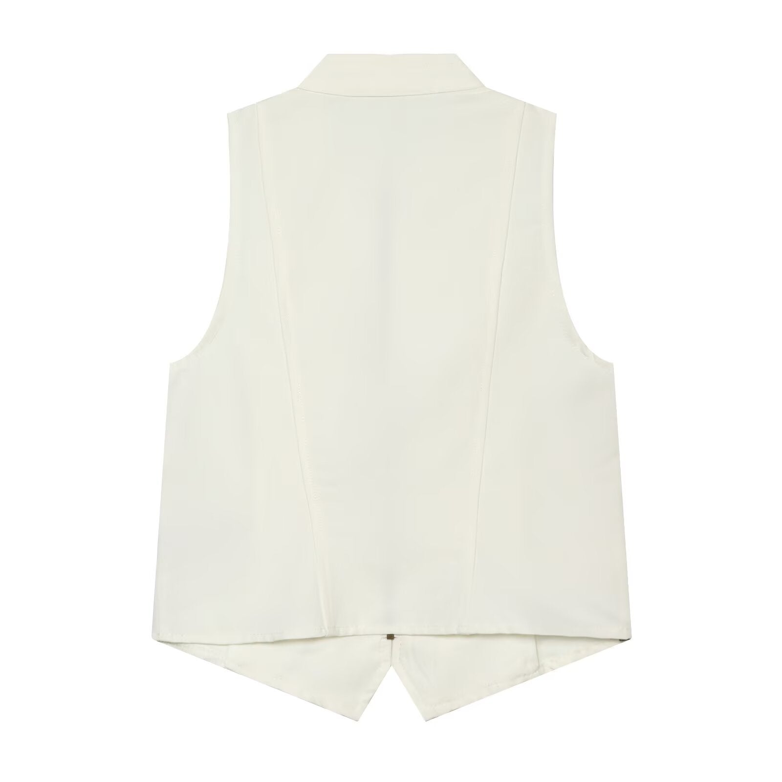 suit Women's 2 pieces zipper button up decoration sleeveless top+shorts