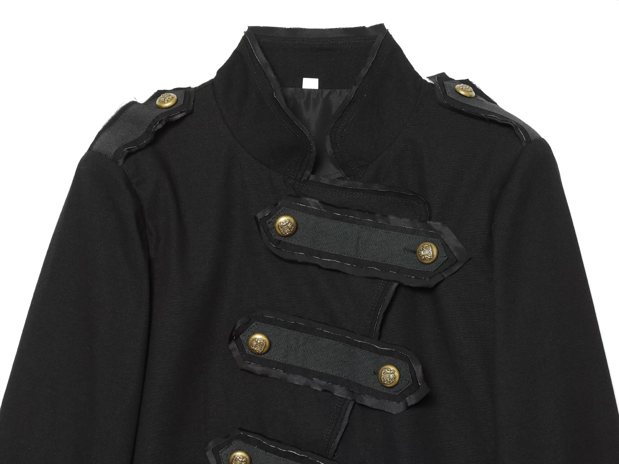 Women's rope knot decorative stand collar jacket