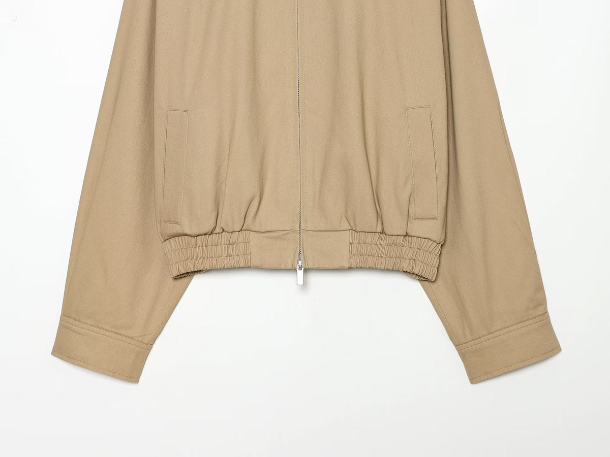 Women's Lapel zipper short Coat