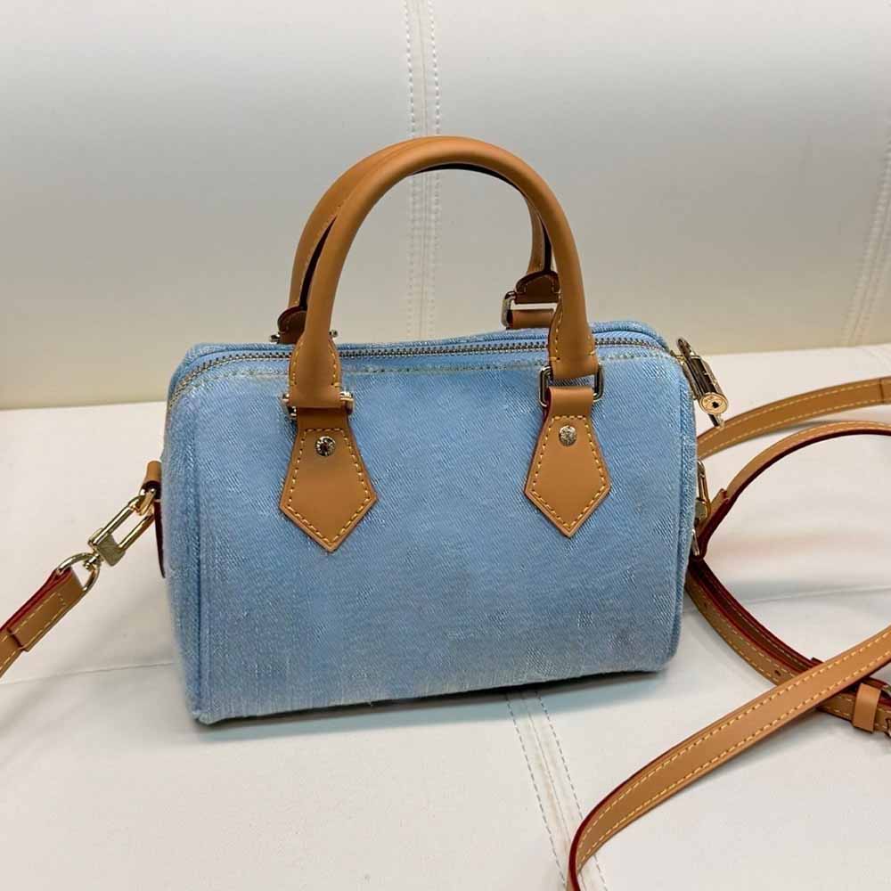 #228 Women's New Jeans Hand Bill of Lading Shoulder Crossbody Bag