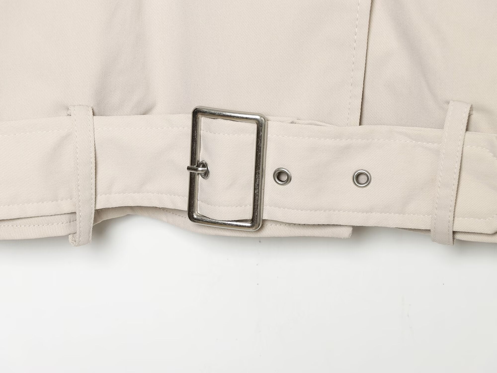 Women's With Belt loose stand collar jacket