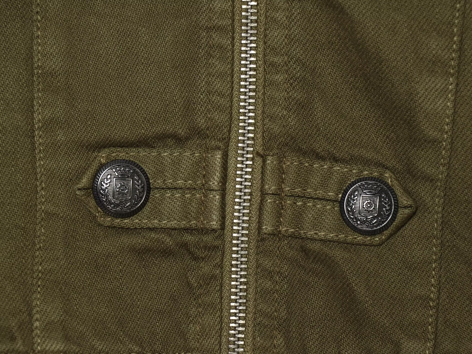 Women's standing collar short straight denim jacket