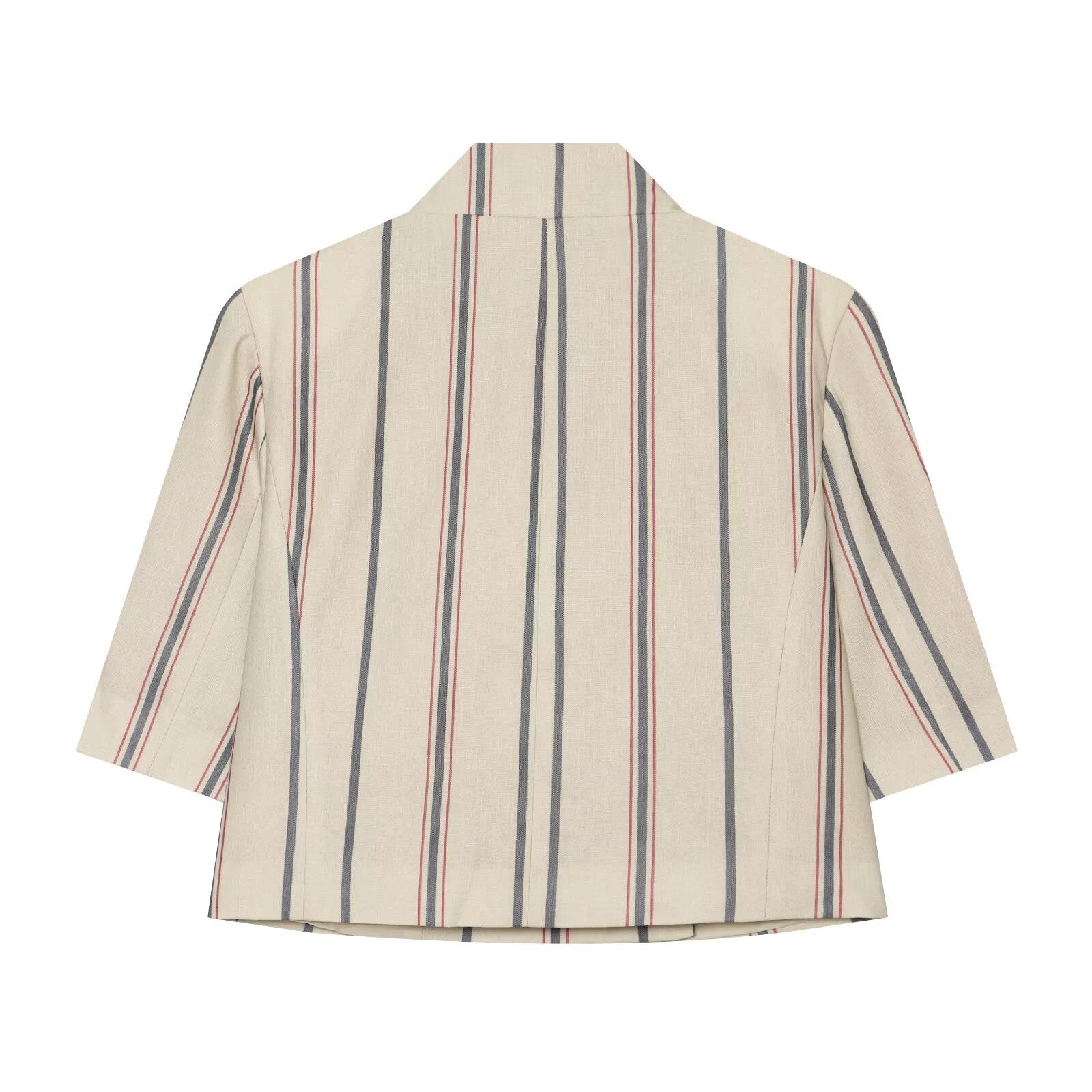 suit Women's 2 pieces short striped Blazer Coat +Pants