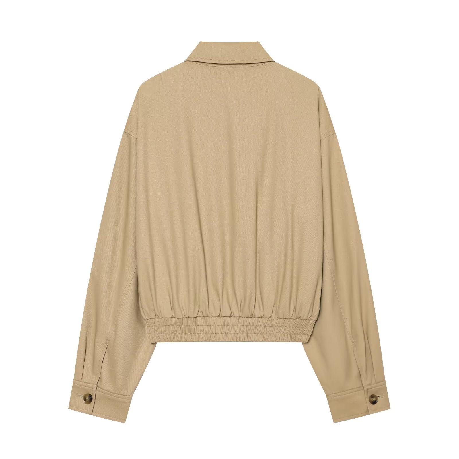 Women's Lapel zipper short Coat