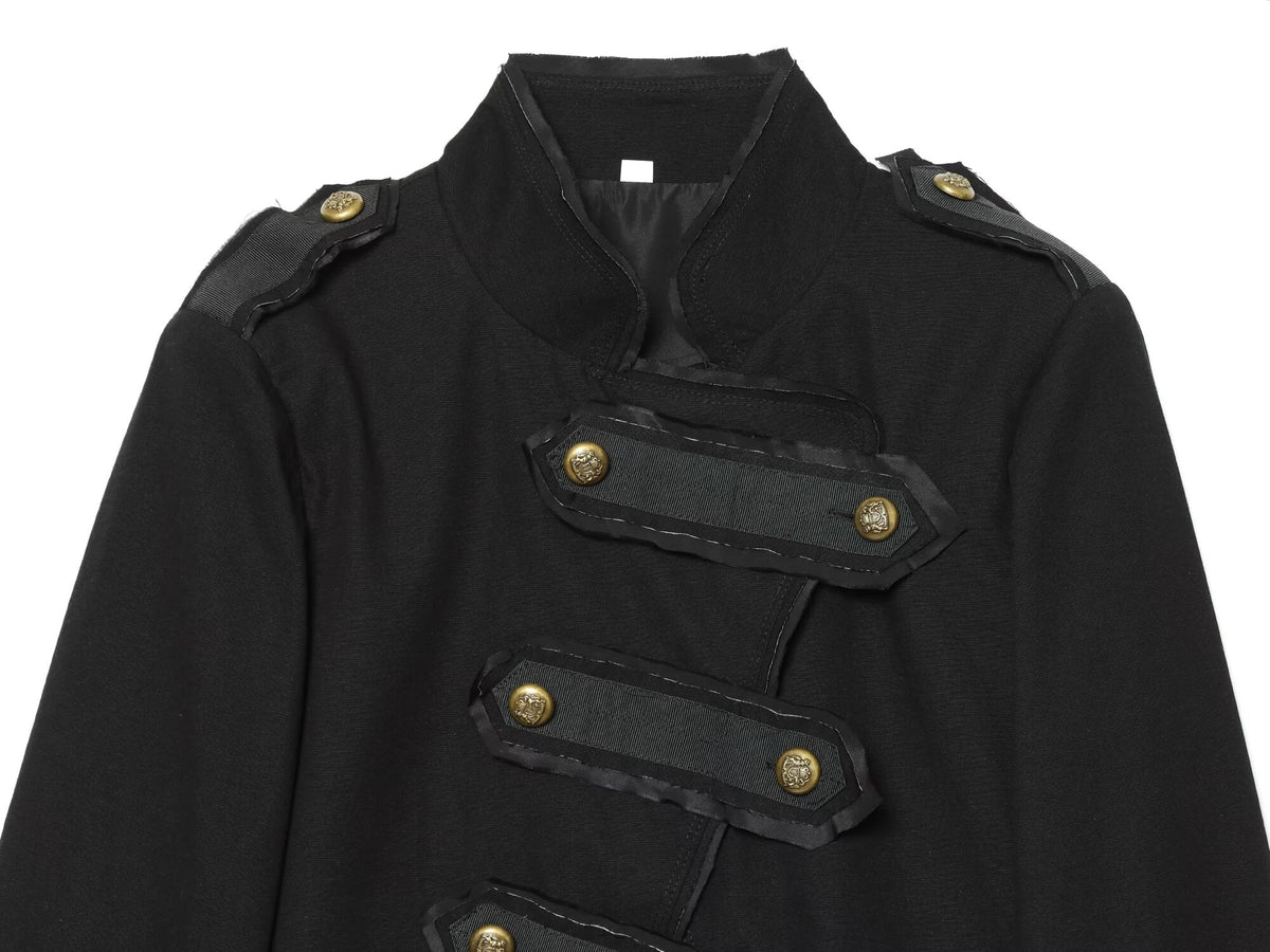 Women's rope knot decorative stand collar jacket