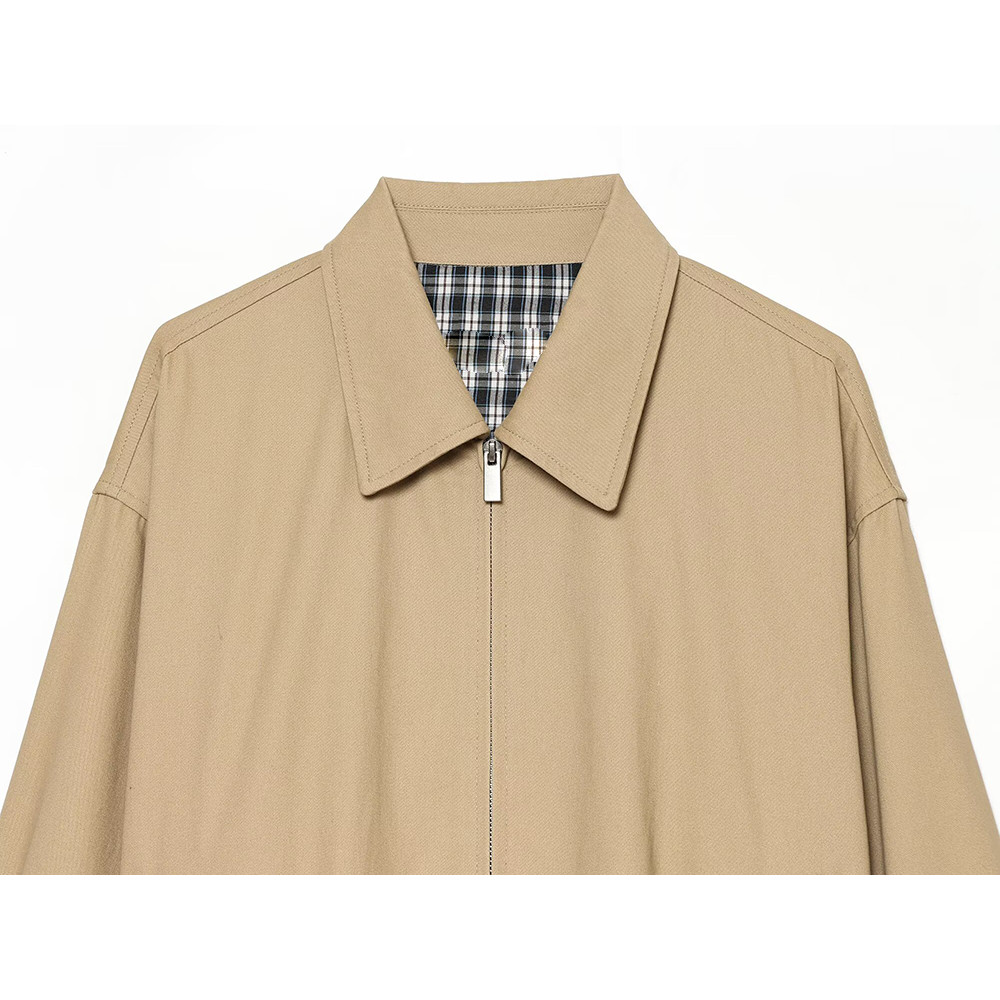 Women's Lapel zipper short Coat