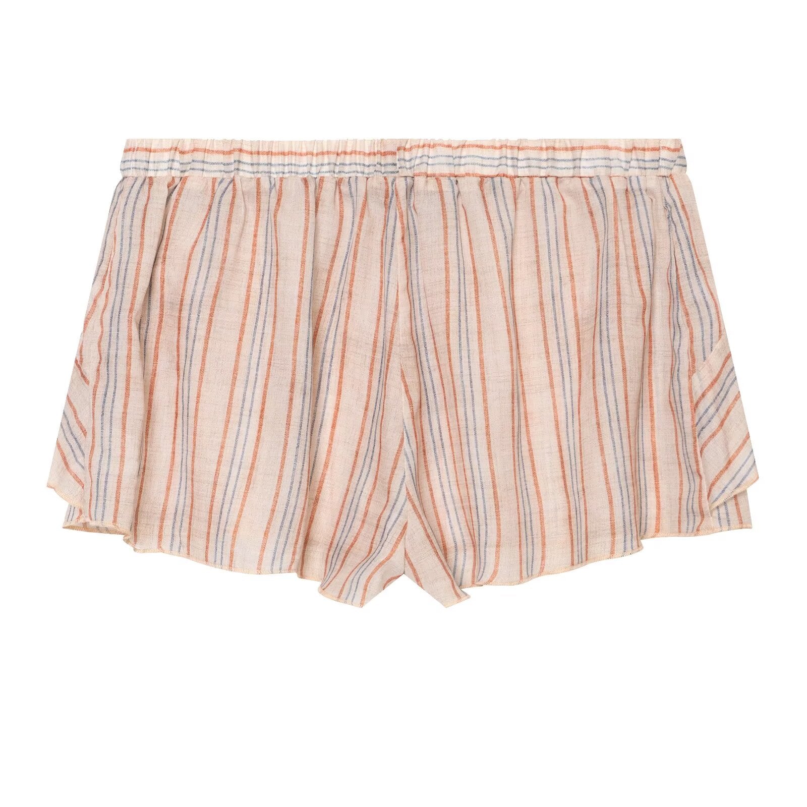 suit Women's 2 pieces striped layered decorative shirt+shorts
