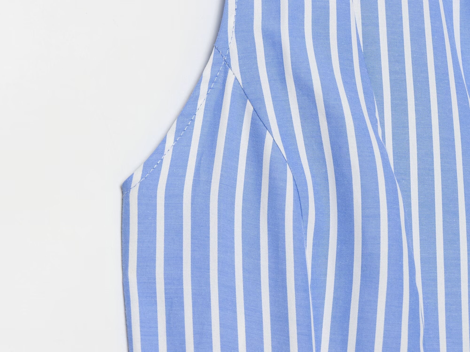 Women's bow decoration striped sleeveless shirt